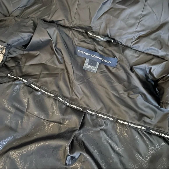 Awesome French Connection Black Quilted, Hooded Vest!  New without tags! - Picture 4 of 7